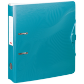 Ordner „WAVE“ | A4, 70 mm, Hebelmechanik mit gummiertem Griff, türkis